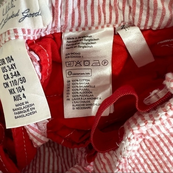 H&m Kids Short Pants with adjustable elastic waist-Size 3-4 years - Picture 3 of 4